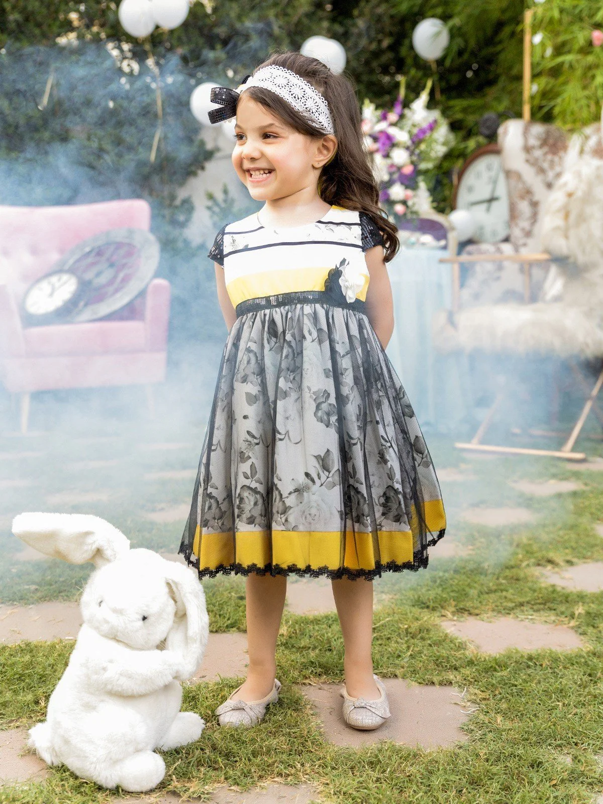 Girl's Grey Frock - EGTF21S-0833 - Image 5