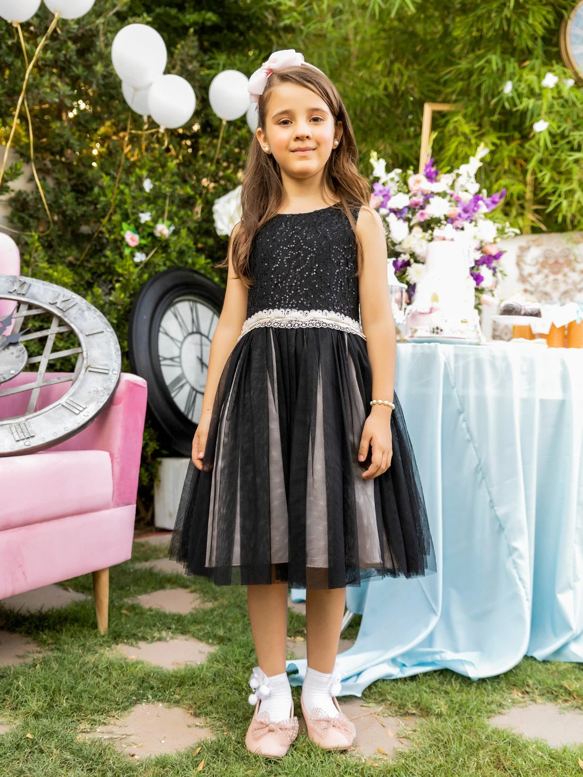 Girl's Black Frock - EGTF21S-0841 - Image 2