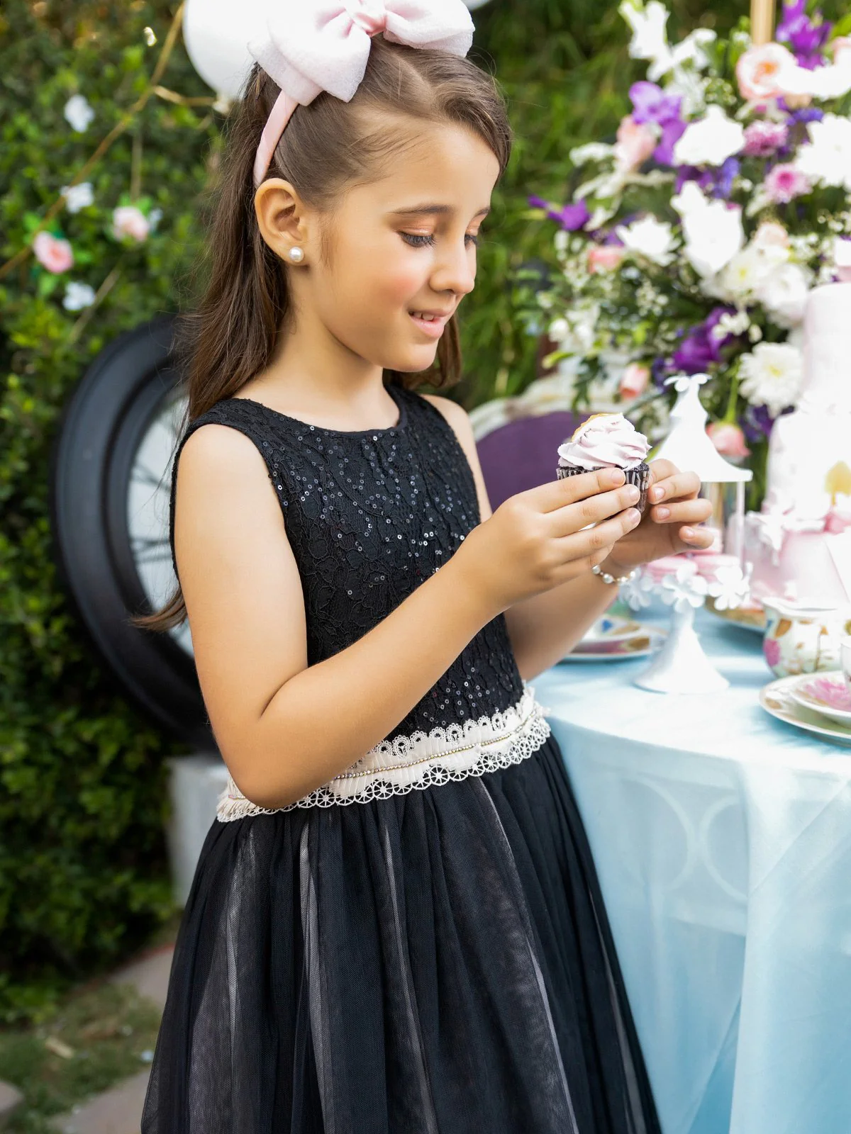 Girl's Black Frock - EGTF21S-0841 - Image 3