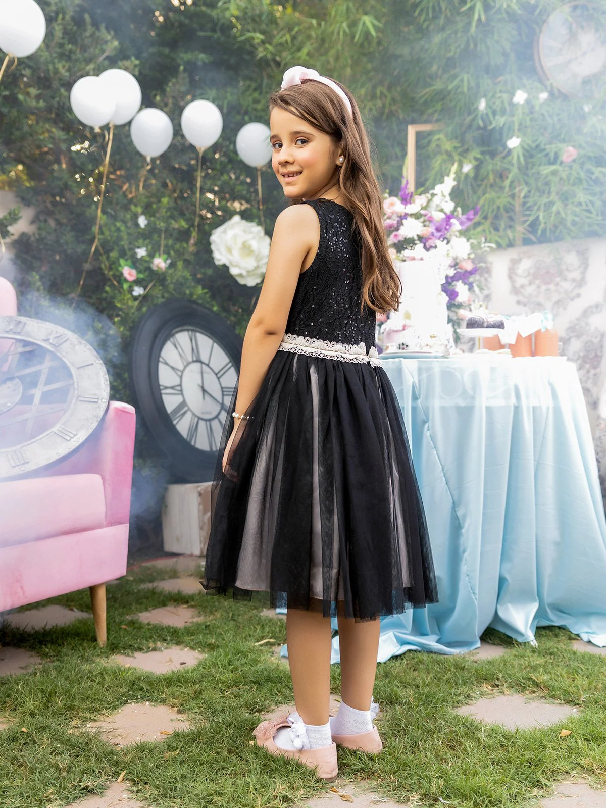 Girl's Black Frock - EGTF21S-0841 - Image 4