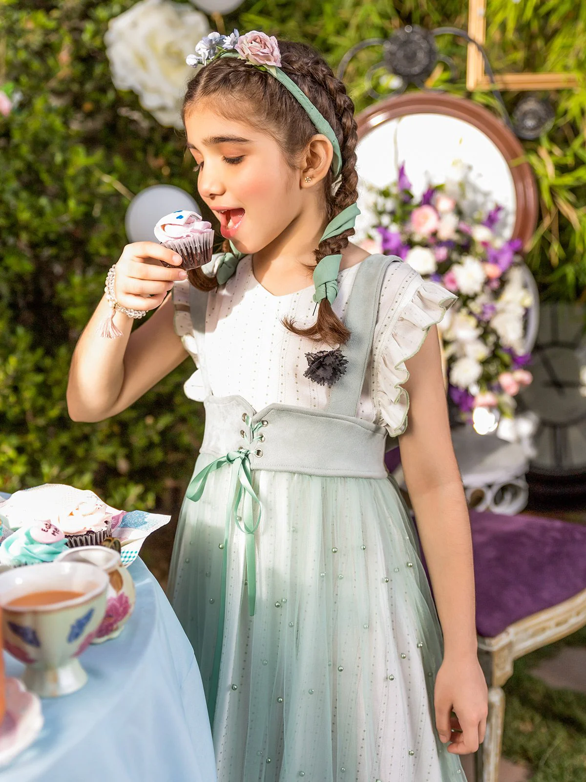 Girl's Green Frock - EGTF21S-0842 - Image 3