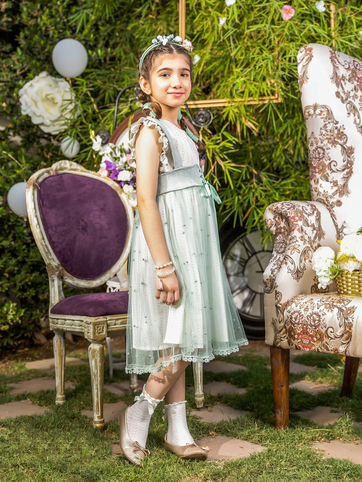 Girl's Green Frock - EGTF21S-0842 - Image 4