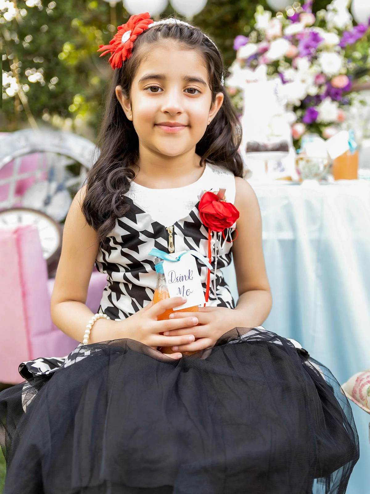 Girl's Black & White Frock - EGTF21S-0843 - Image 6