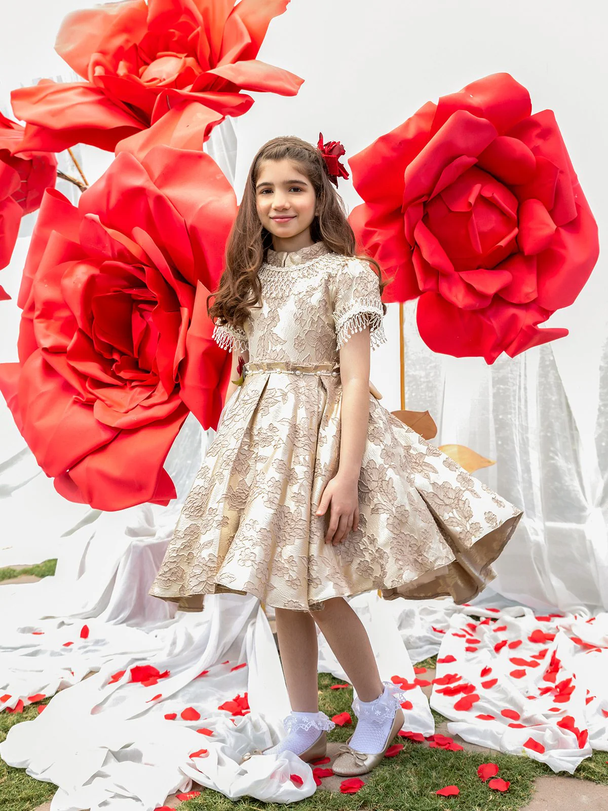 Girl's Beige Frock - EGTF21S-0844 - Image 4