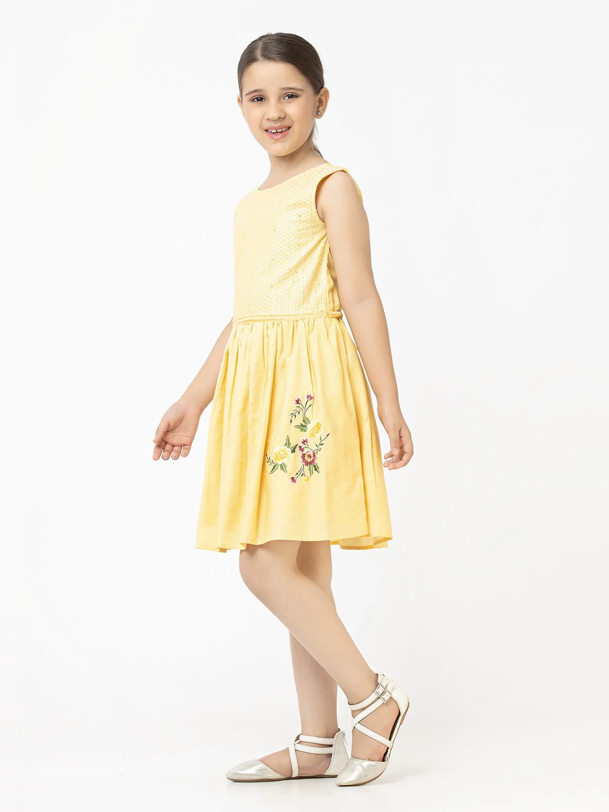 Girl's Yellow Frock - EGTF21S-249 - Image 2