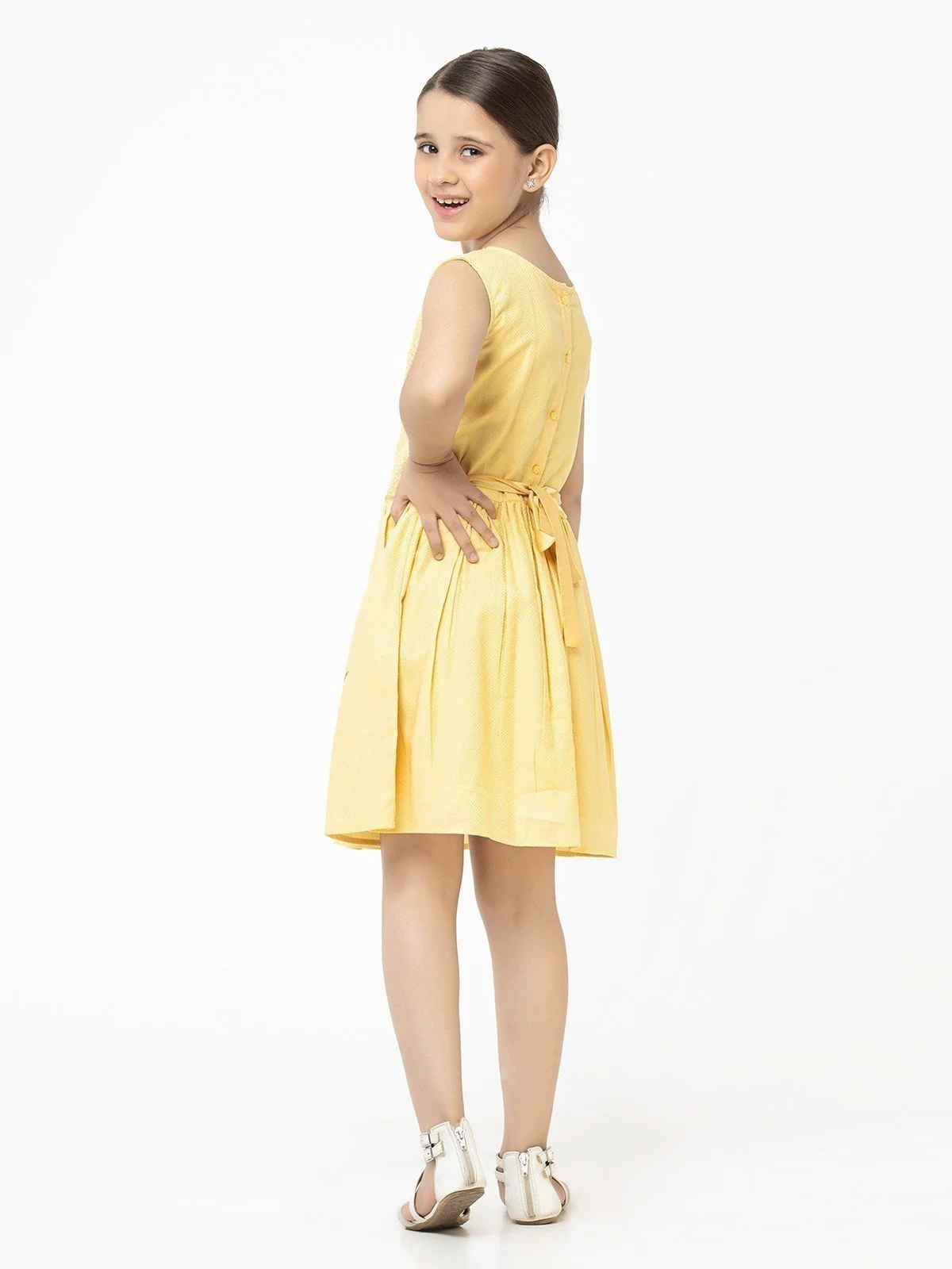 Girl's Yellow Frock - EGTF21S-249 - Image 3
