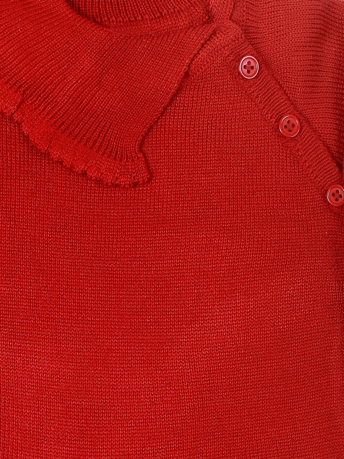 Girl's Deep Red Sweater Frock - EGTF21W-006 - Image 2