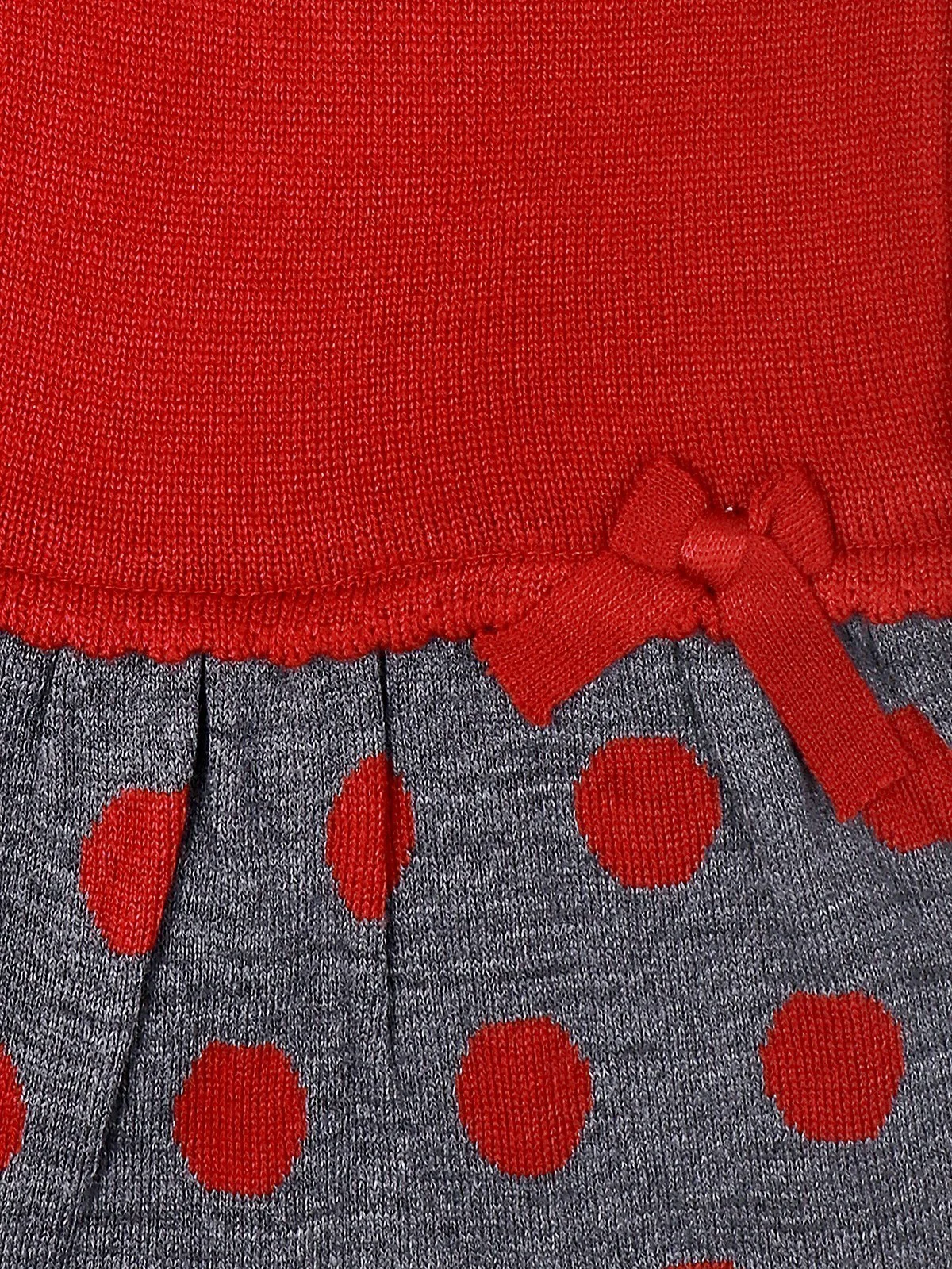 Girl's Deep Red Sweater Frock - EGTF21W-006 - Image 3