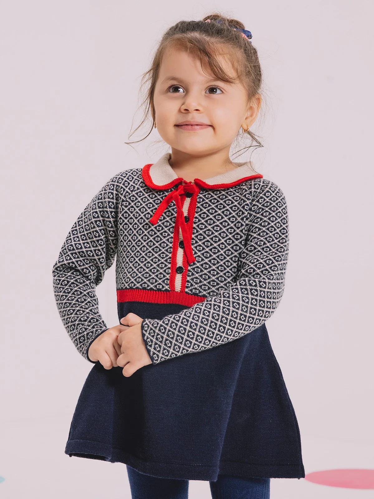 Girl's Multi Sweater Frock - EGTF21W-007 - Image 2
