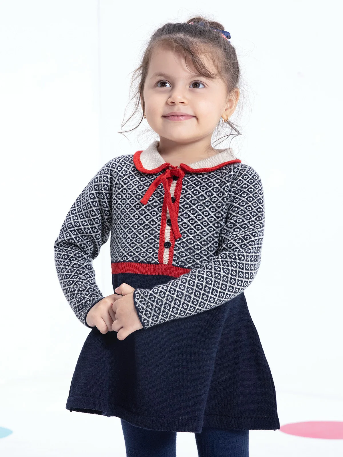 Girl's Multi Sweater Frock - EGTF21W-007 - Image 5