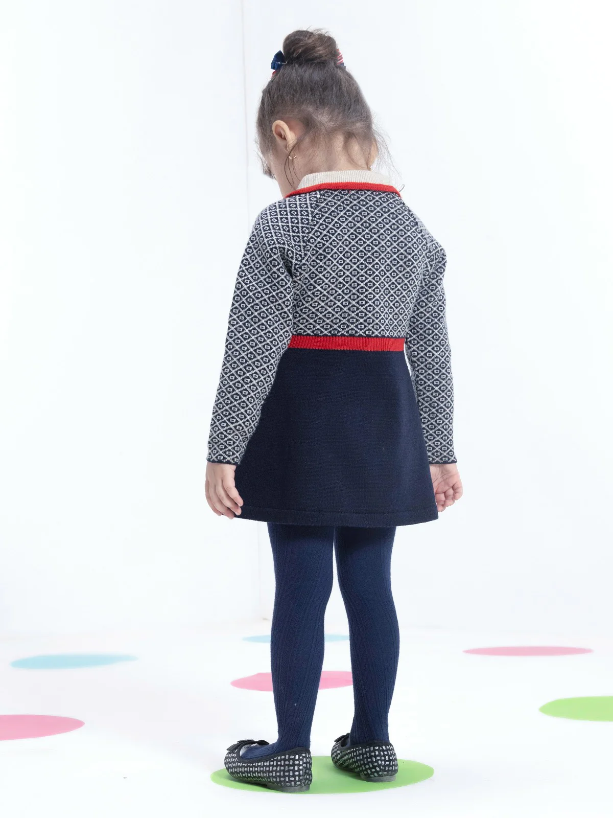 Girl's Multi Sweater Frock - EGTF21W-007 - Image 6