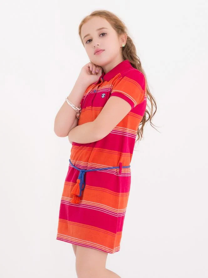 Girls Dark Pink Frock - EGTFK18S-004 - Image 2