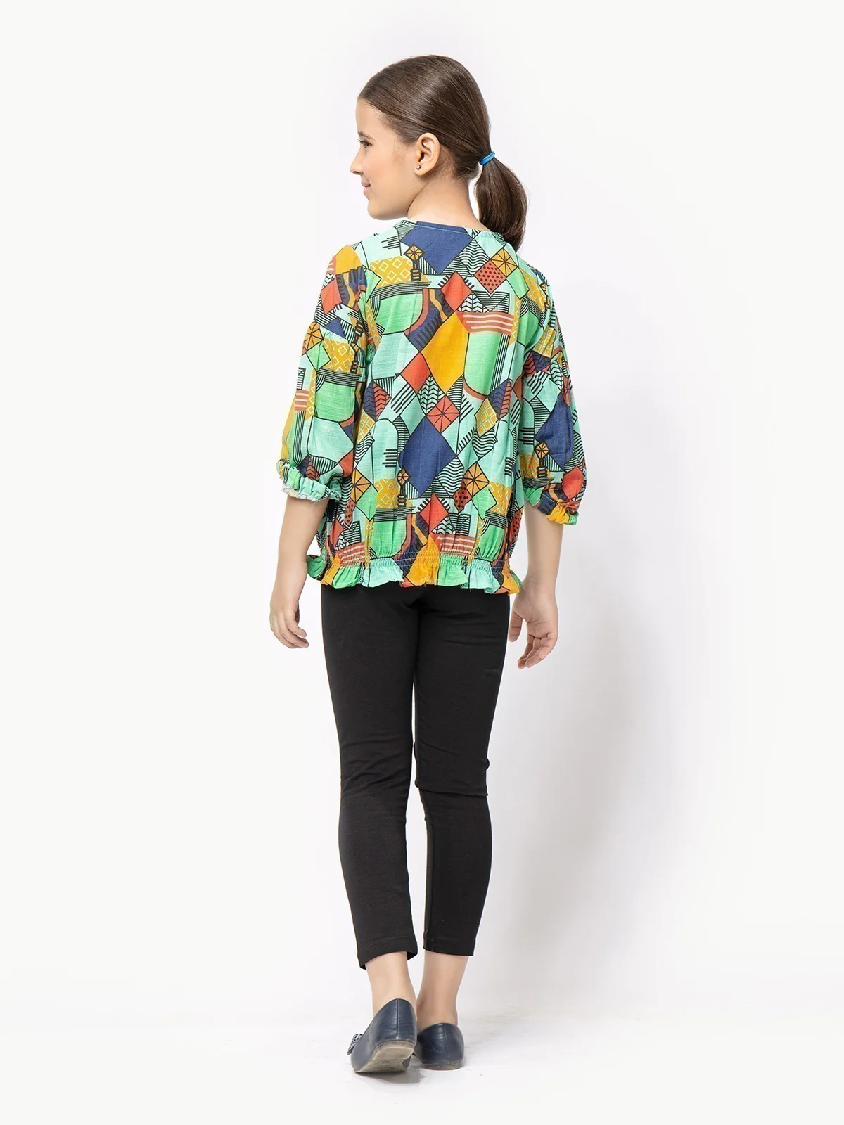Girl's Sea Green Fusion Top - EGTFT21-002 - Image 6
