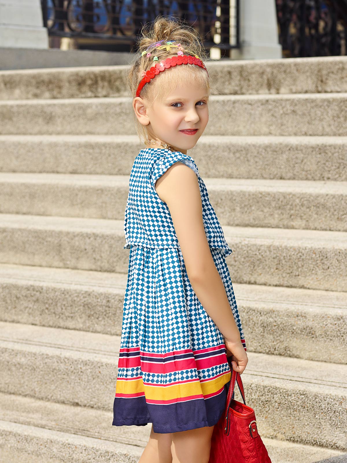 Girl's Teal Frock - EGTFW18S-035 - Image 2