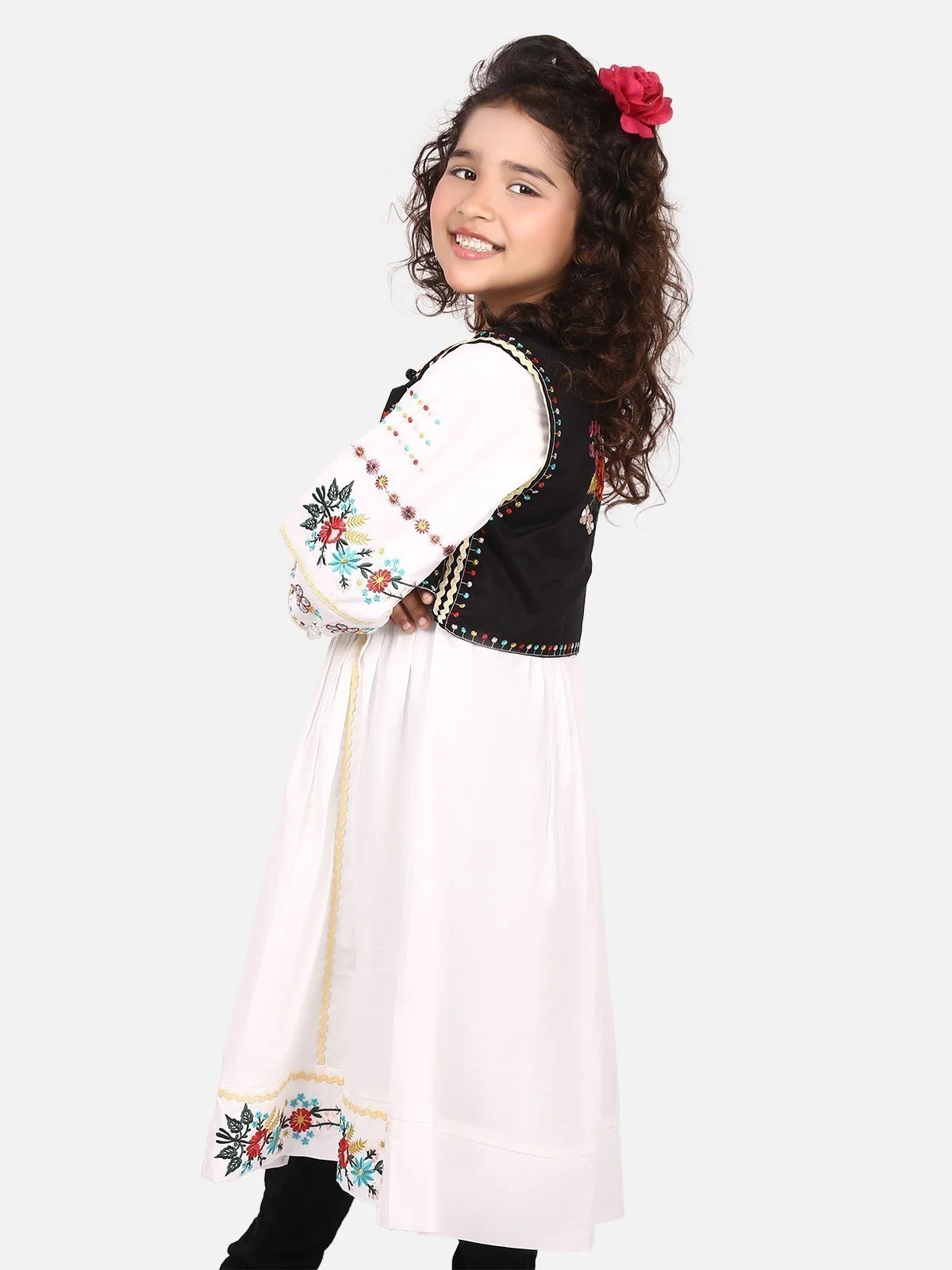 Girls Off White Frock - EGTFW19S-052 - Image 2