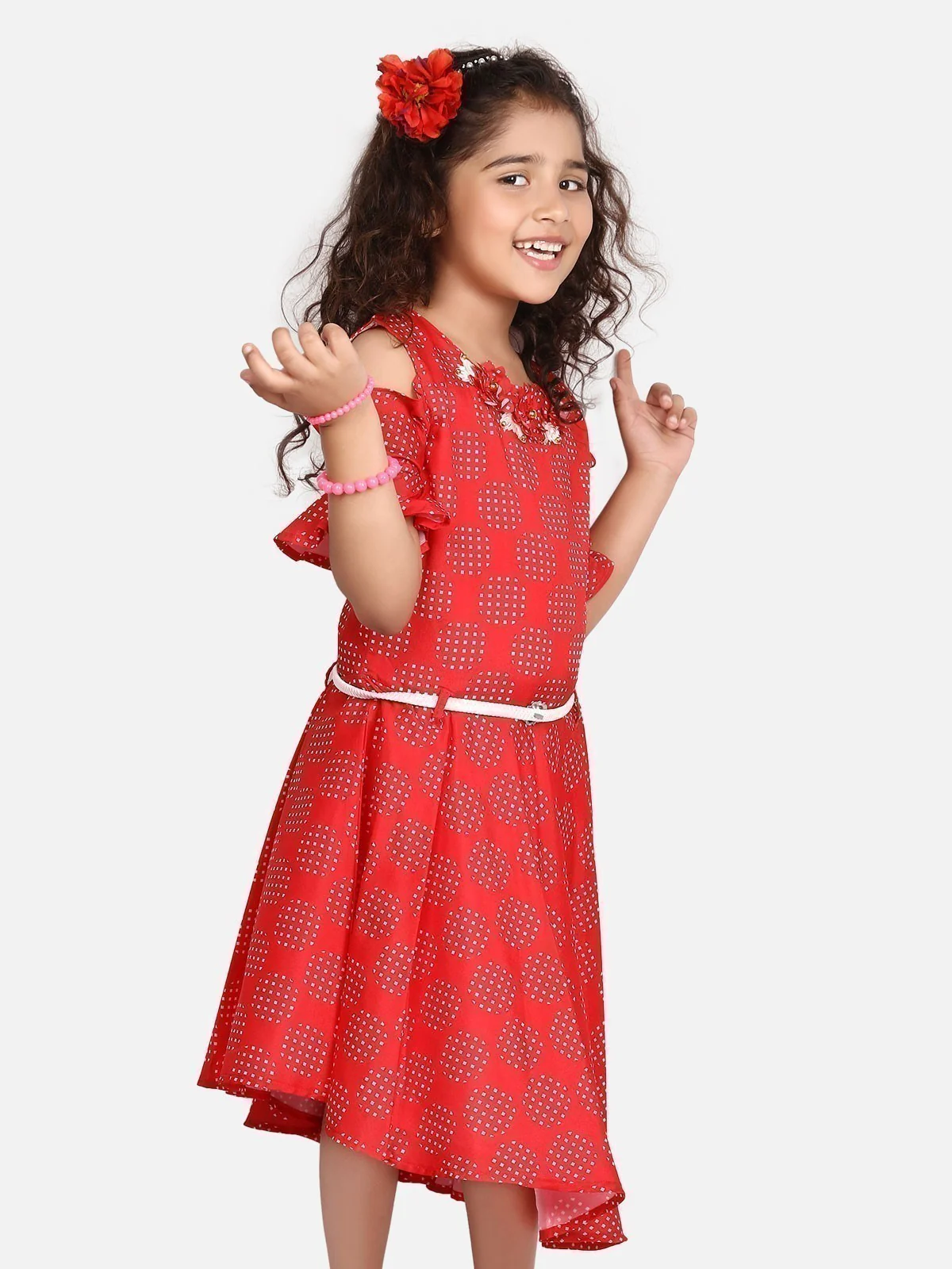 Girl's Red Frock - EGTFW19S-076 - Image 2