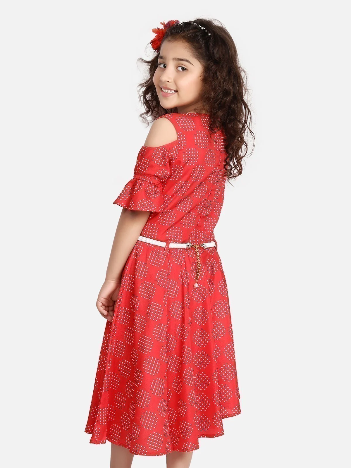 Girl's Red Frock - EGTFW19S-076 - Image 3