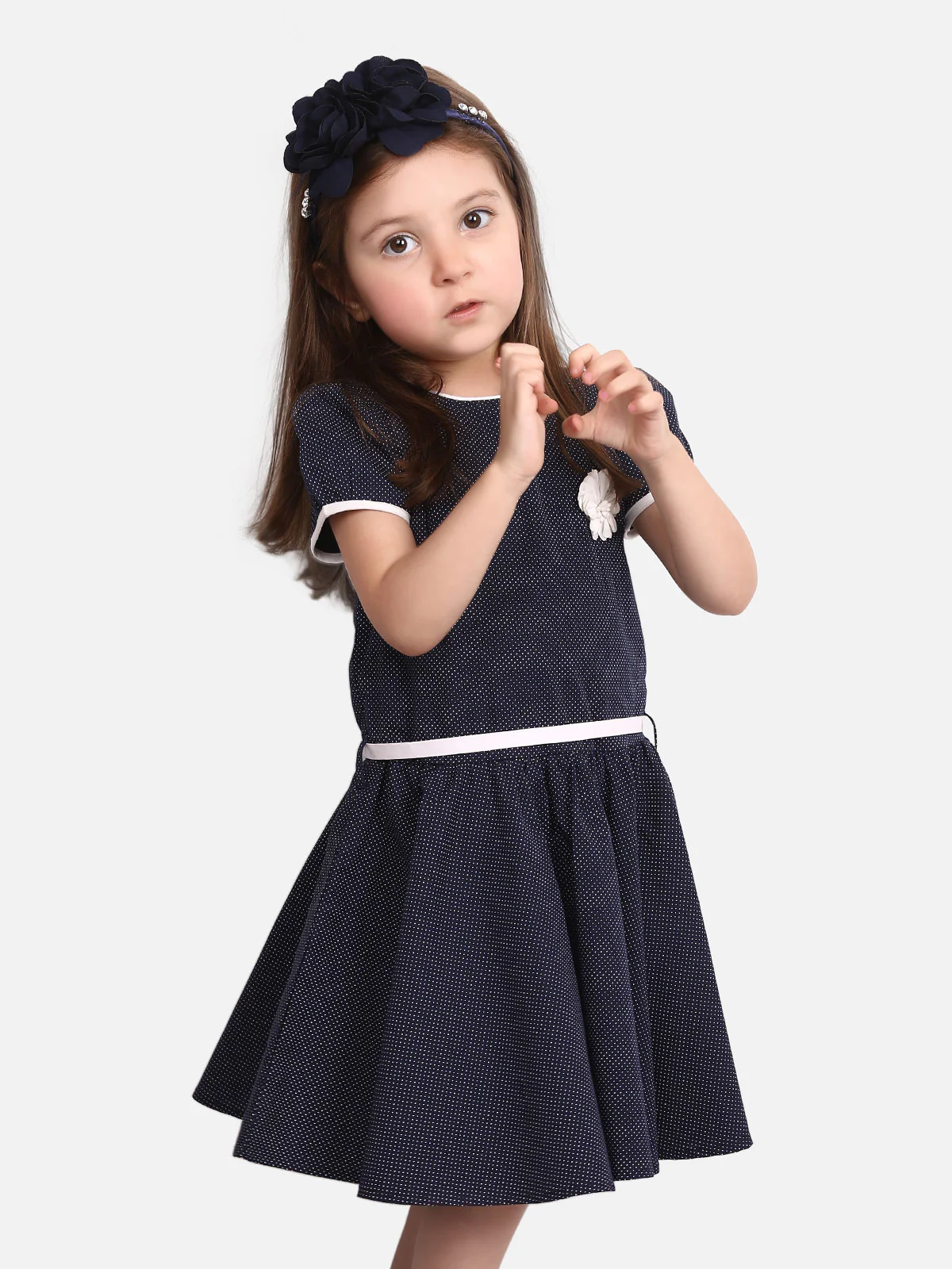 Girl's Navy Blue Frock - EGTFW19S-120 - Image 2
