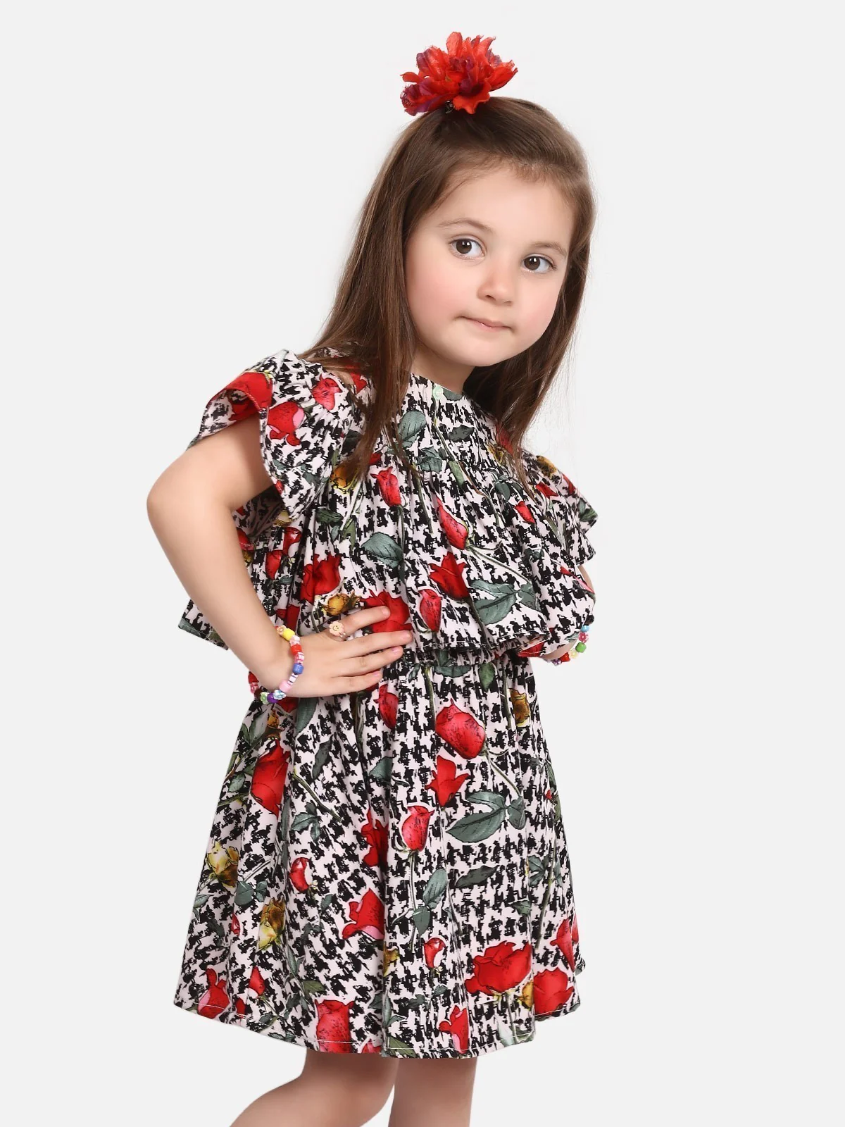 Girl's White Multi Frock - EGTFW19S-125 - Image 2