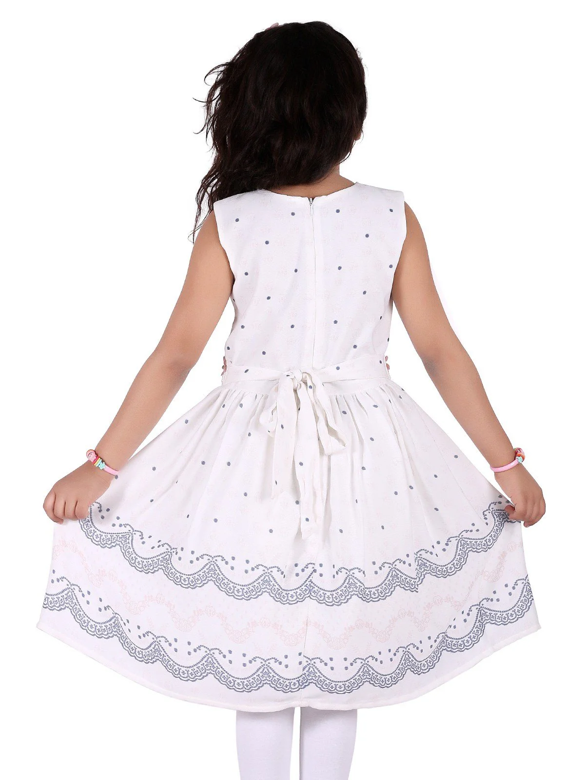 Girl's Off White Frock - EGTFW19S-140 - Image 3