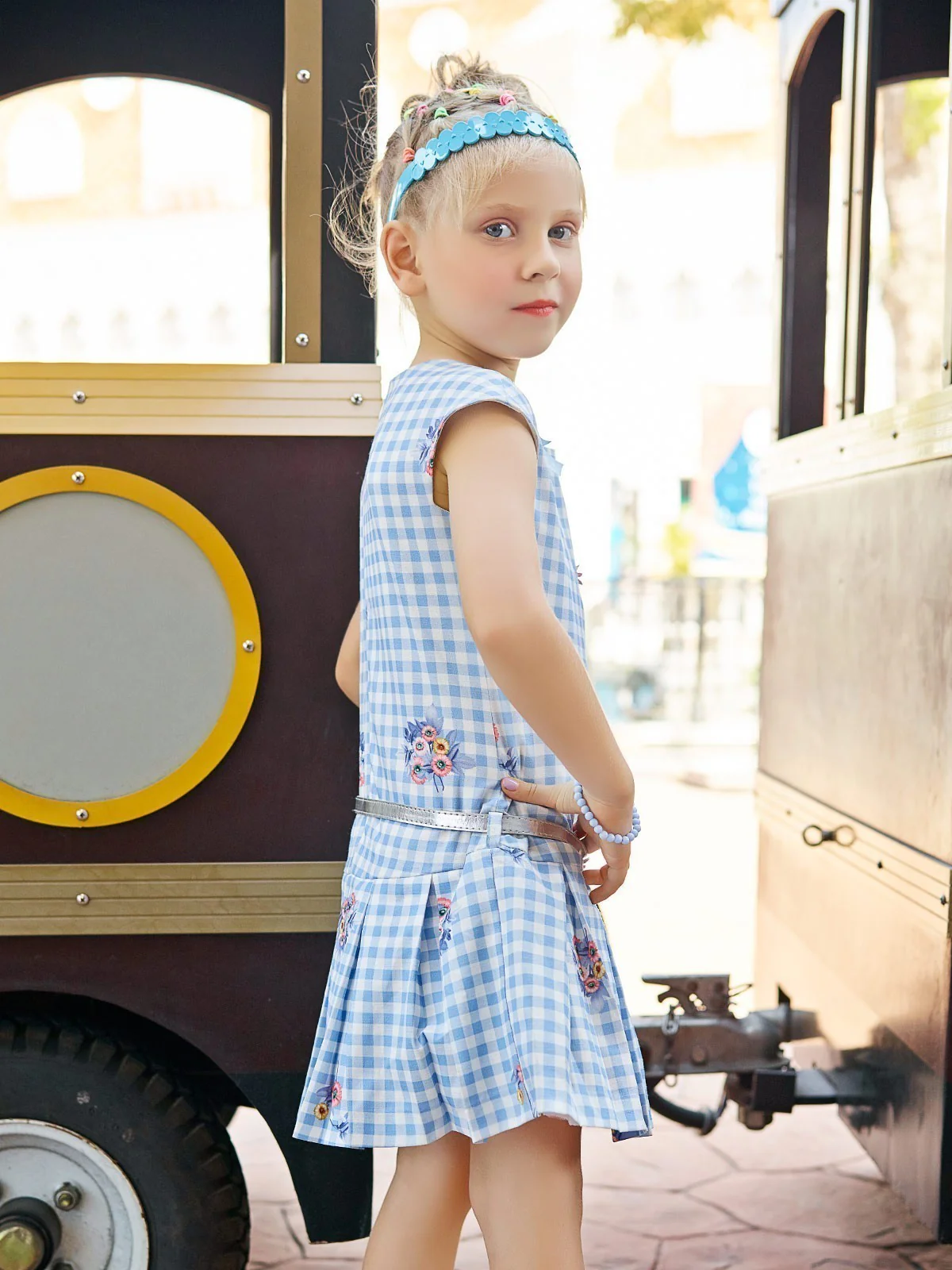 Girl's Sky Blue Frock - EGTFW19S-144 - Image 2