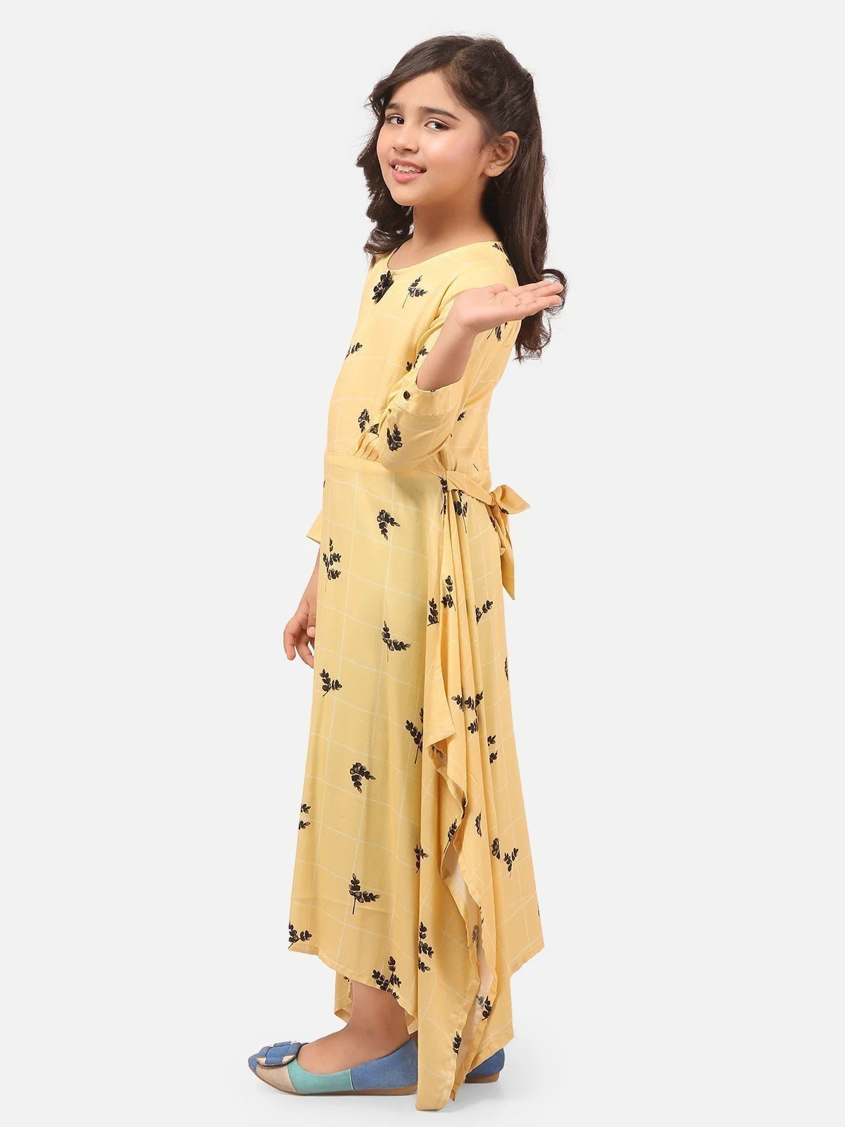 Girl's Pale Yellow Frock - EGTFW19S-203 - Image 2