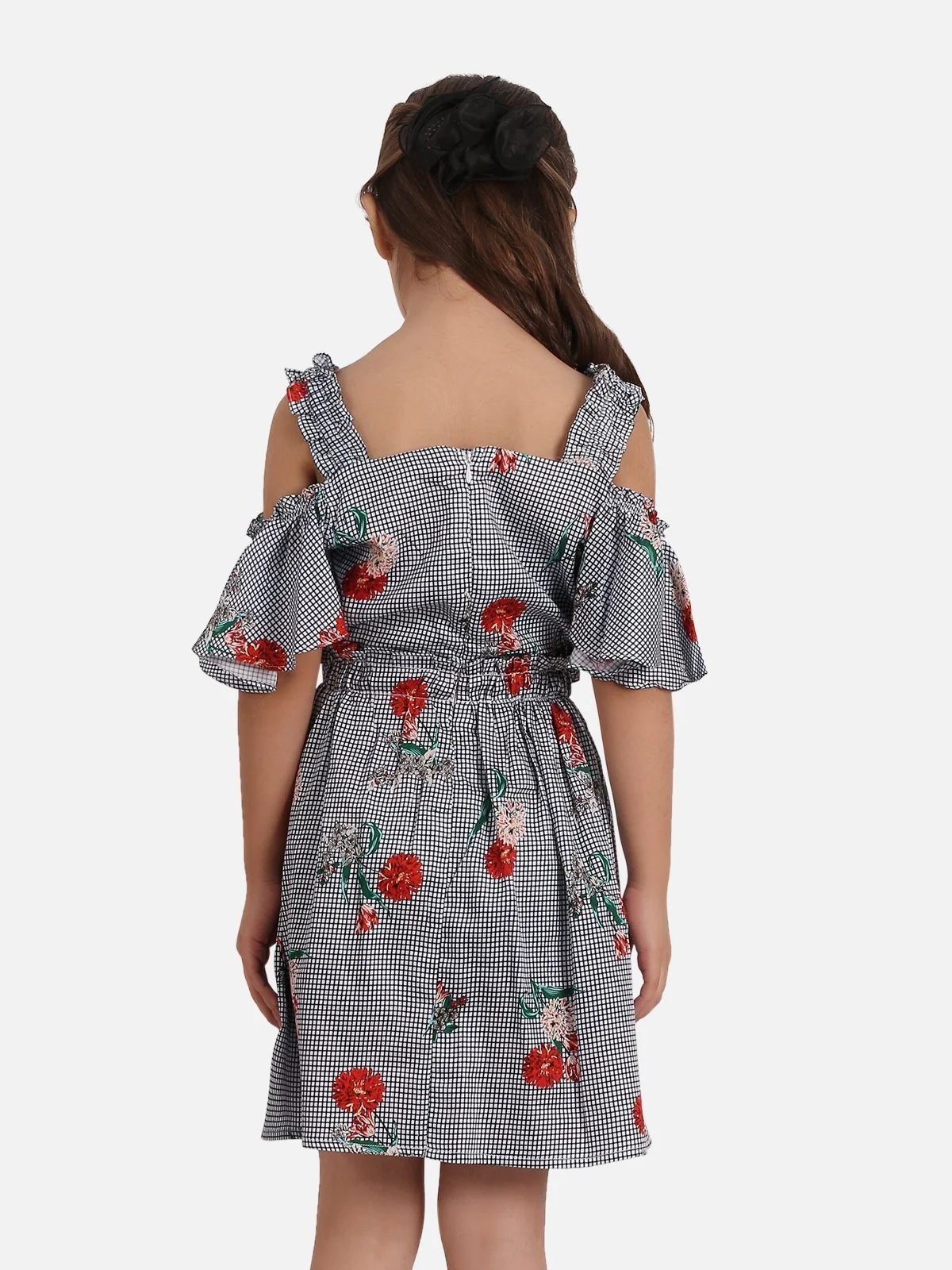 Girl's Blue Check Frock - EGTFW19S-215 - Image 4