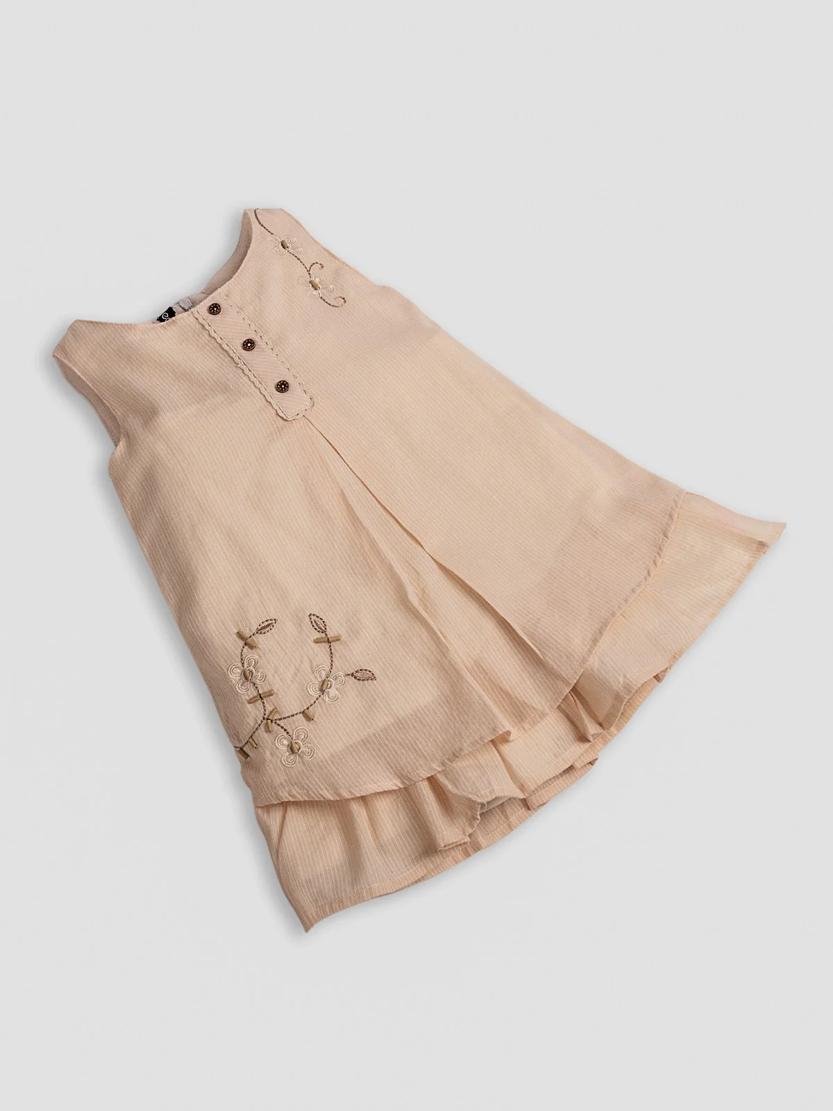 Girl's Light Peach Frock - EGTFW19S-229 - Image 2