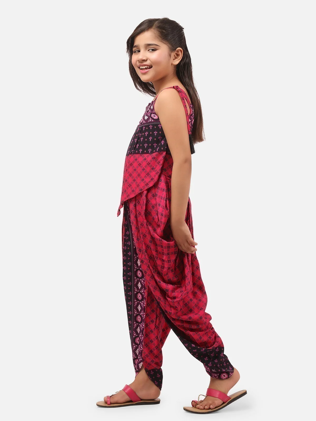 Girl's Maroon Frock - EGTFW19S-231 - Image 2