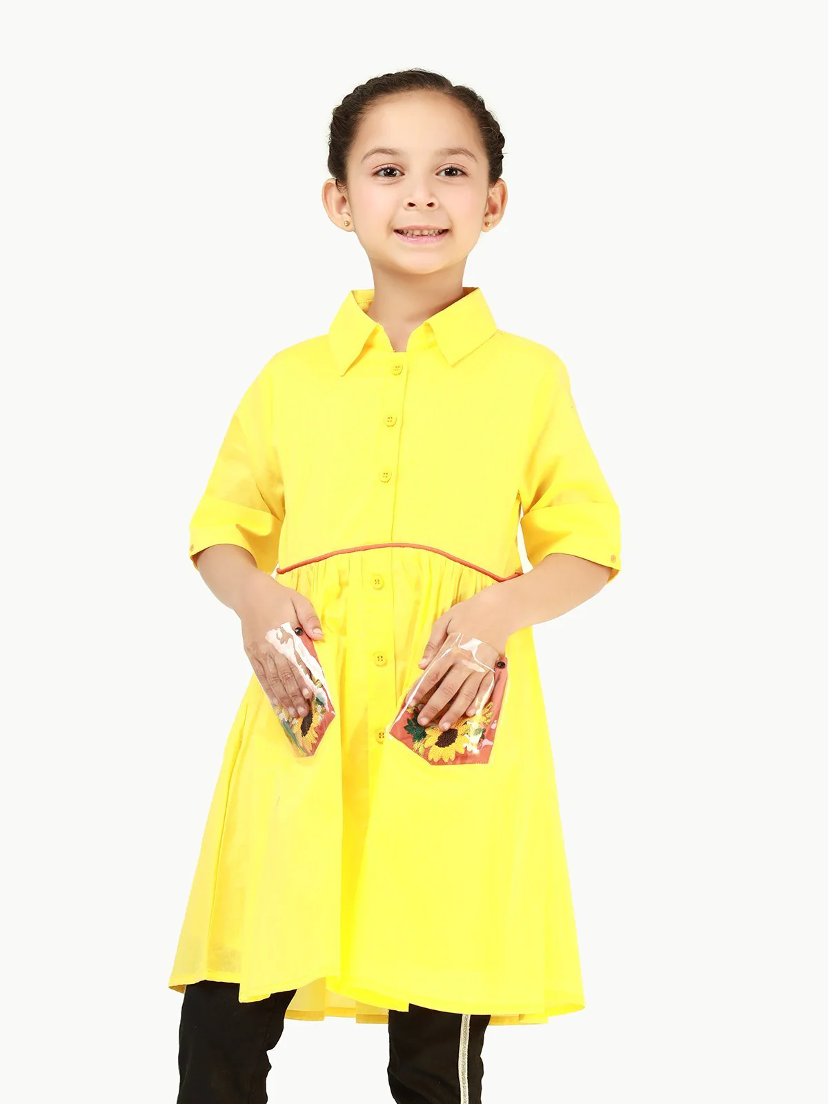 Girl's Yellow Frock - EGTFW21S-242 - Image 2