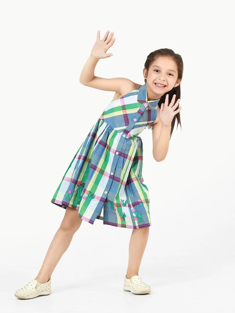 Girl's Blue Multi Frock - EGTFW21S-273 - Image 2