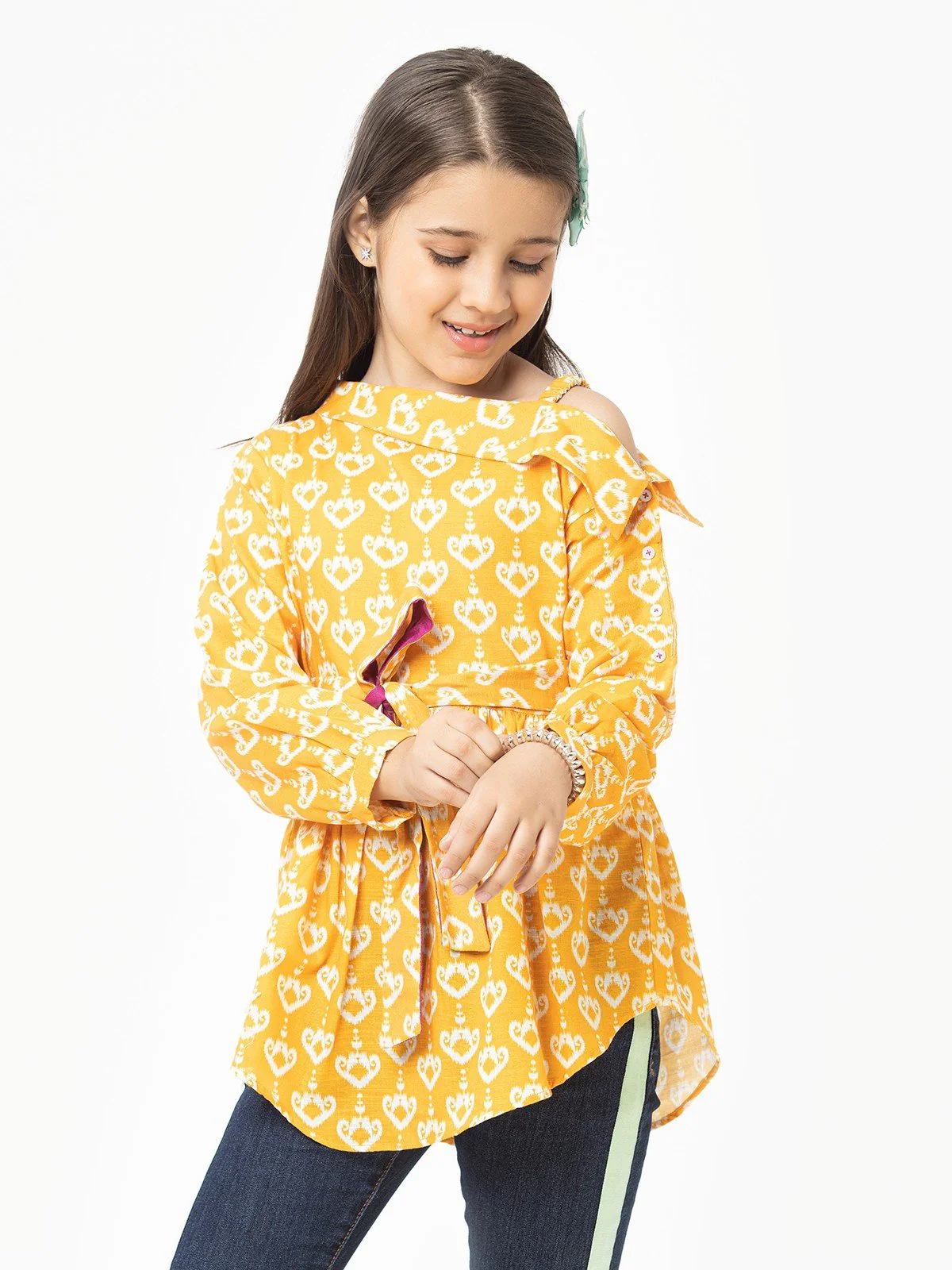 Girl's Light Orange Frock - EGTFW21S-286 - Image 2