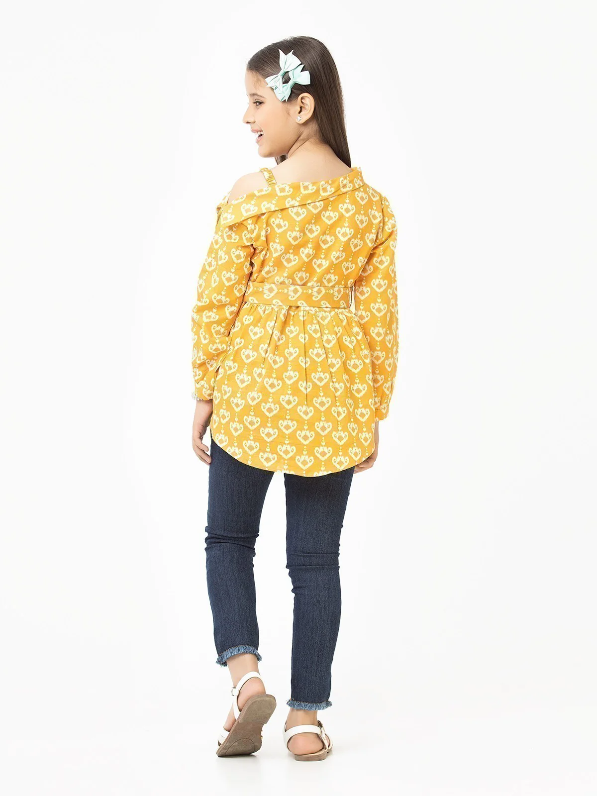 Girl's Light Orange Frock - EGTFW21S-286 - Image 6