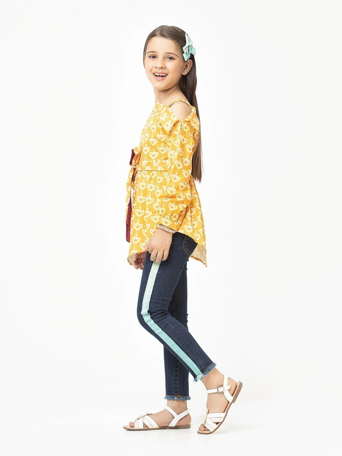 Girl's Light Orange Frock - EGTFW21S-286 - Image 7