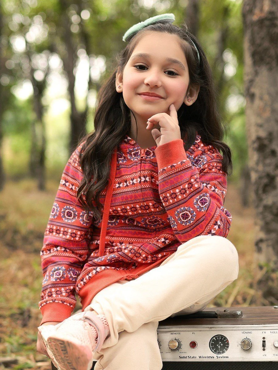 Girl's Coral Hoodie - EGTH20-001 - Image 2
