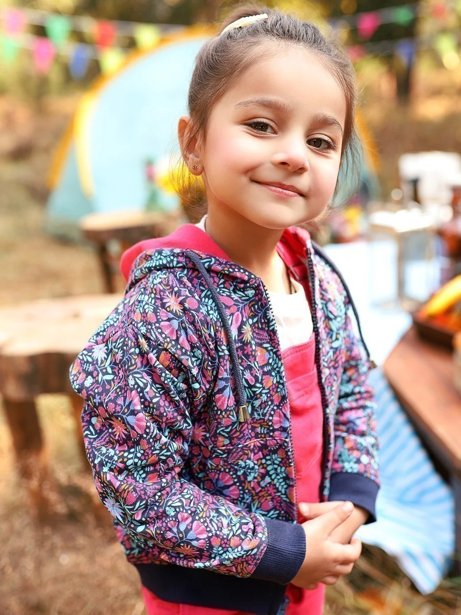Girl's Blue Multi Hoodie - EGTH20-002 - Image 2