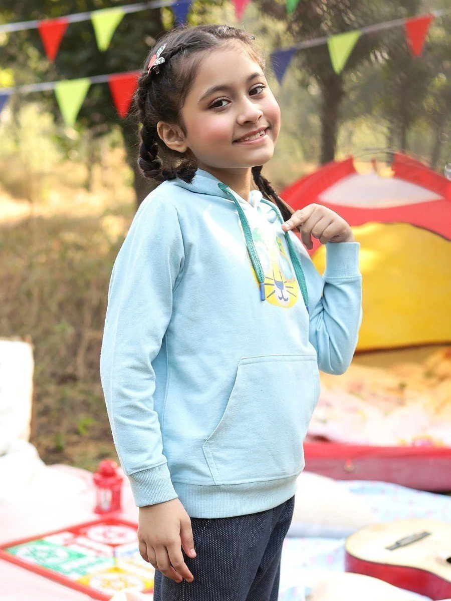 Girl's Sky Blue Hoodie - EGTH20-003 - Image 2