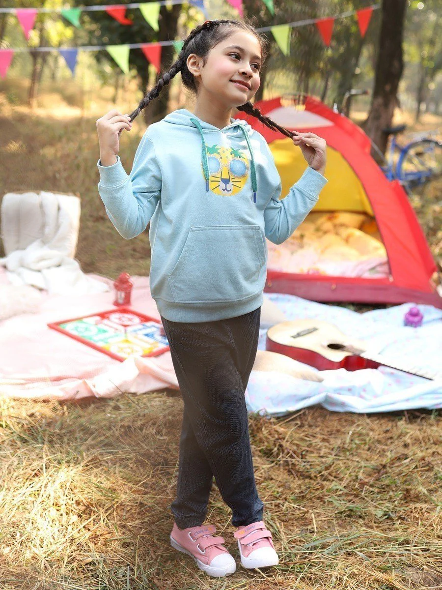 Girl's Sky Blue Hoodie - EGTH20-003 - Image 4