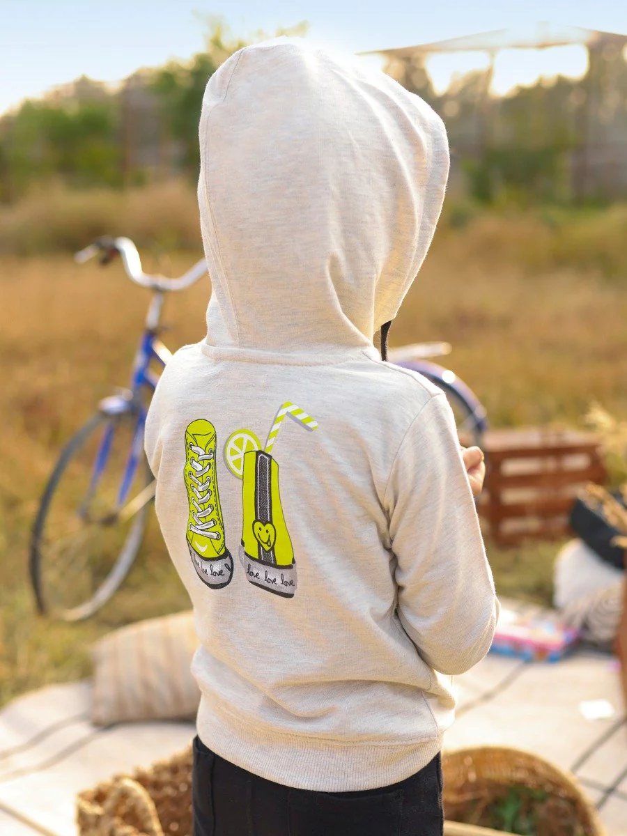 Girl's Oatmeal Hoodie - EGTH20-005 - Image 4