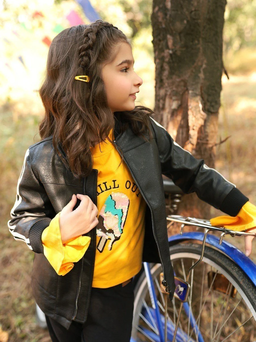 Girl's Black Jacket - EGTJ19-13027 - Image 4