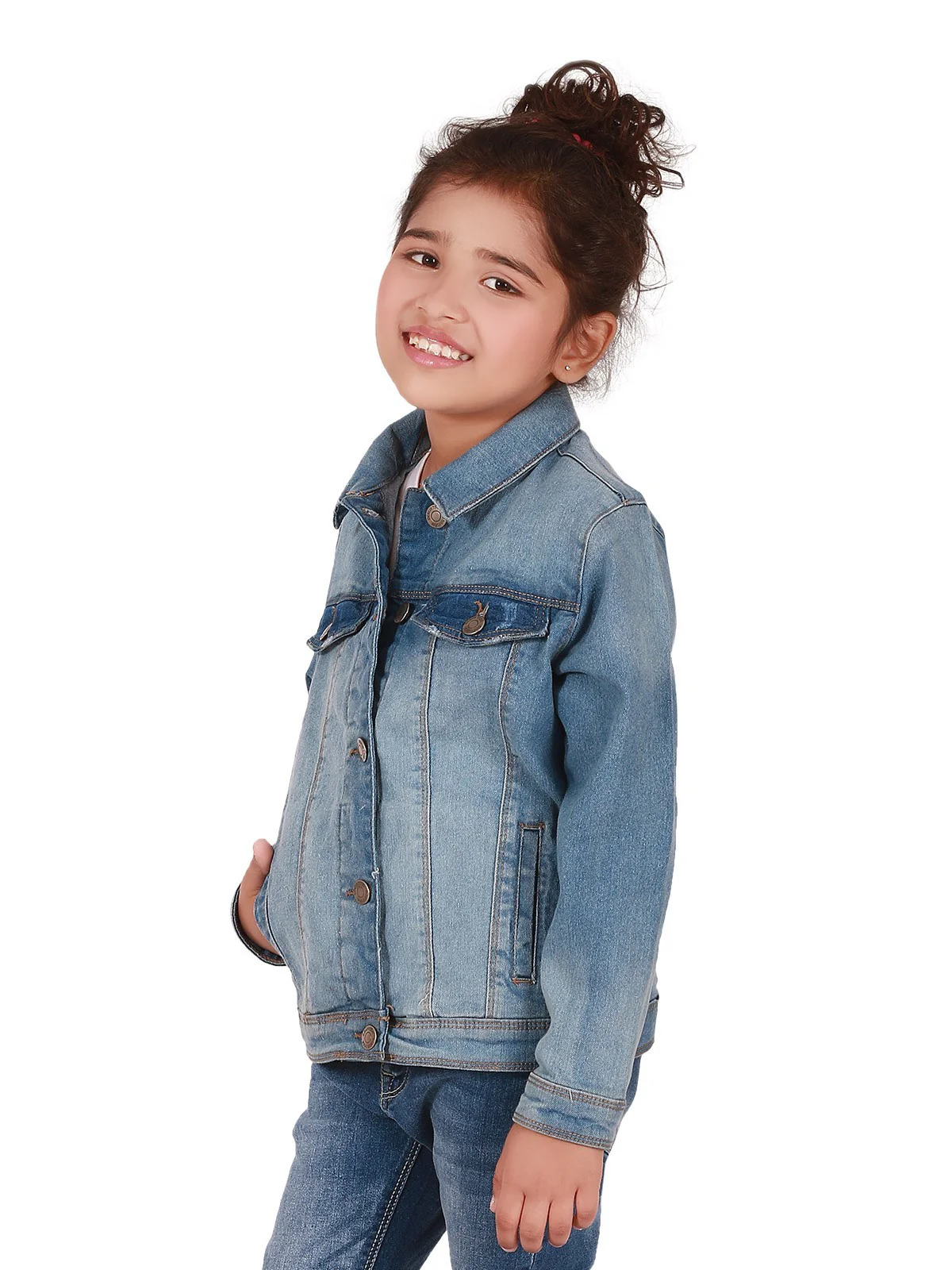 Girl's Blue Denim Jacket - EGTJD19-004 - Image 2