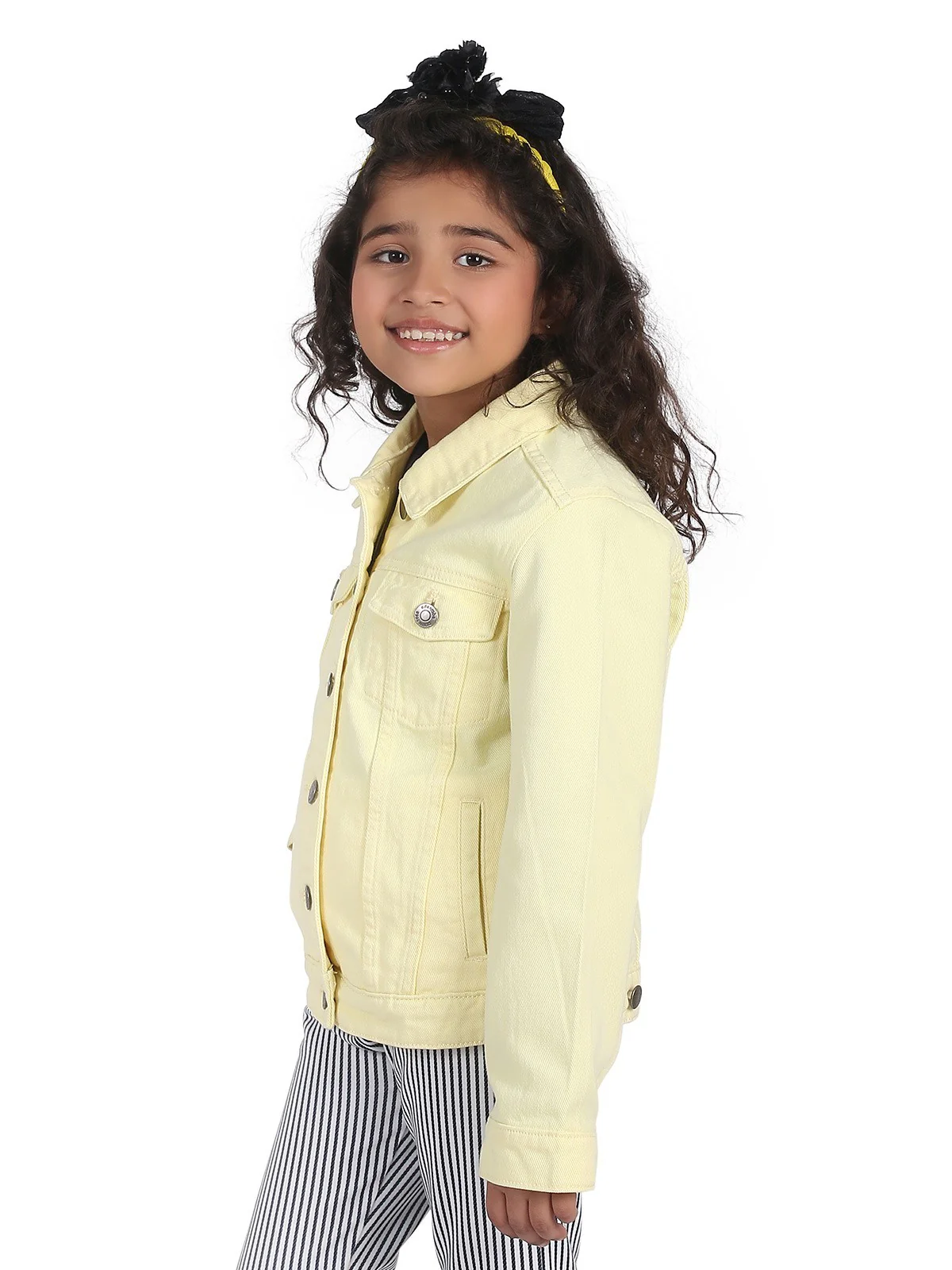 Girl's Light Yellow Jacket - EGTJD19-006 - Image 2