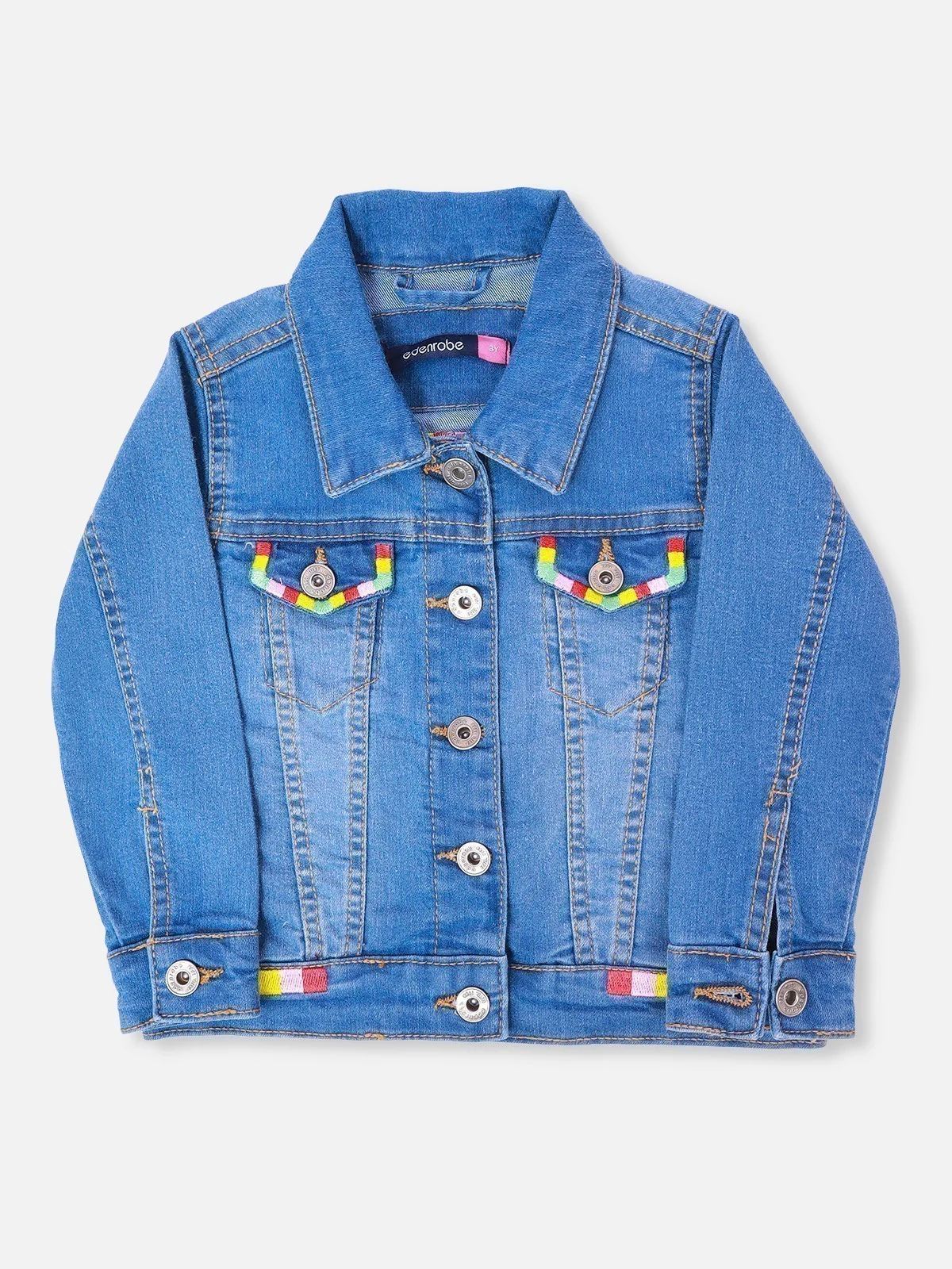 Girl's Mid Blue Jacket - EGTJD21-003 - Image 3