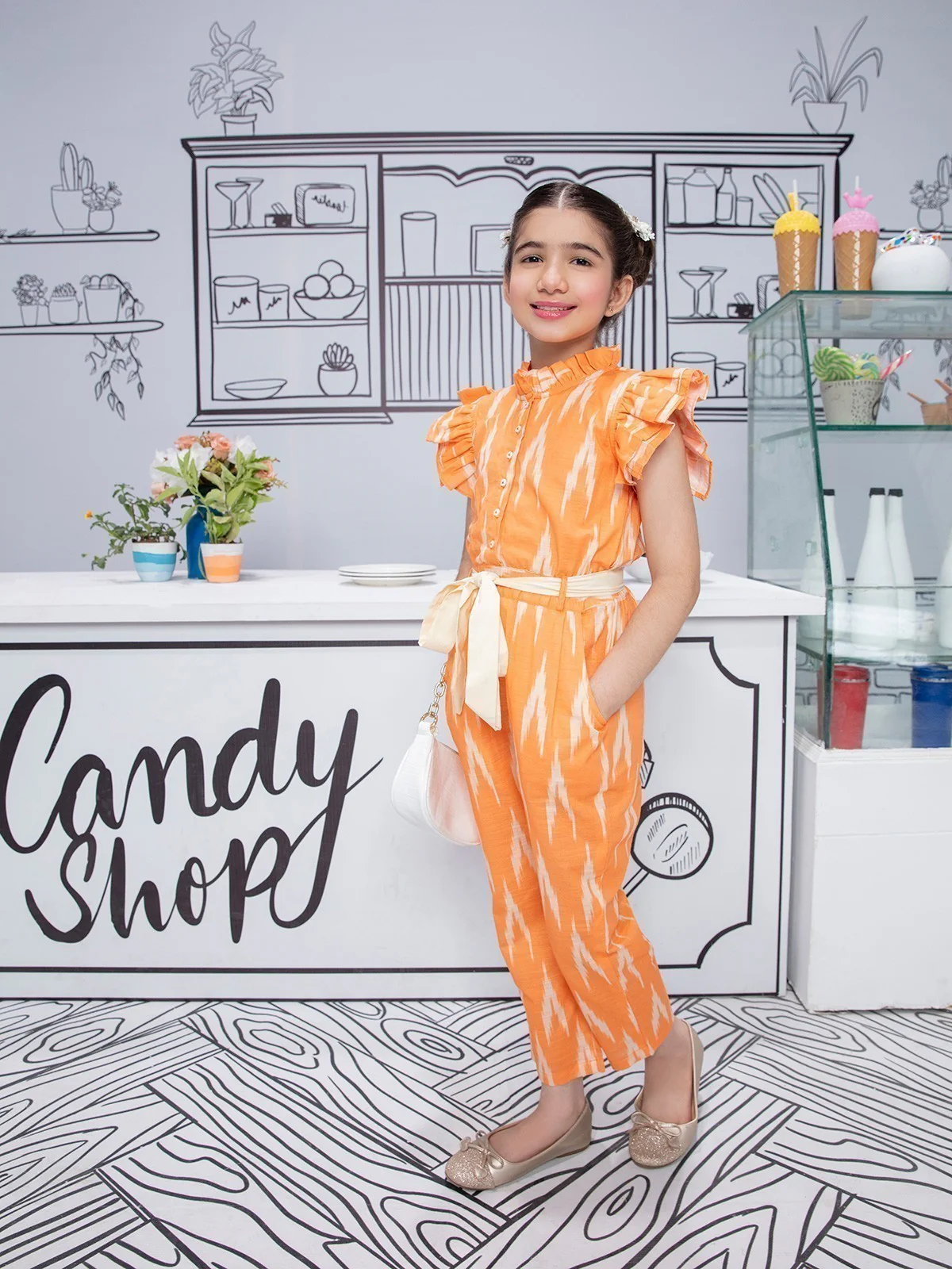 Girl's Orange Jumpsuit - EGTJS21-002 - Image 2