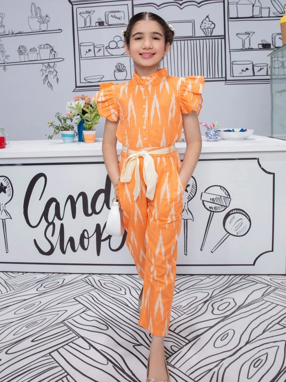 Girl's Orange Jumpsuit - EGTJS21-002 - Image 3