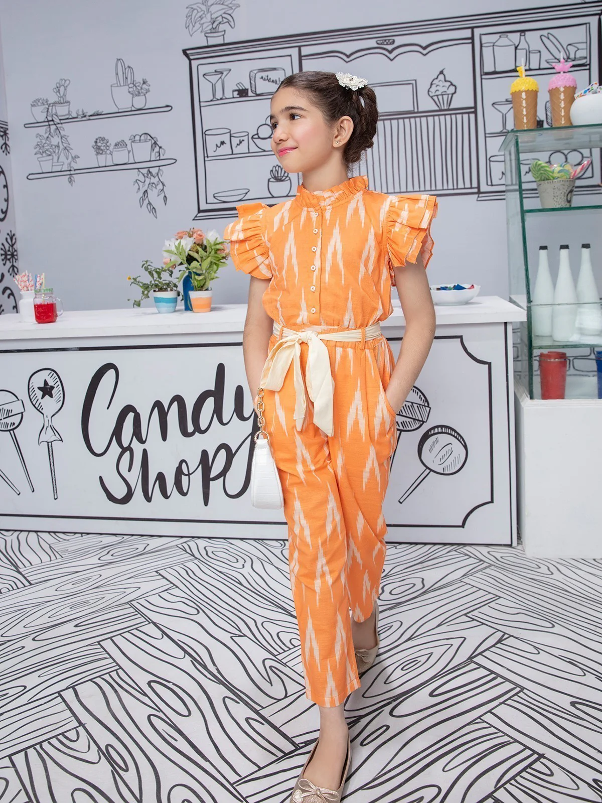 Girl's Orange Jumpsuit - EGTJS21-002 - Image 4