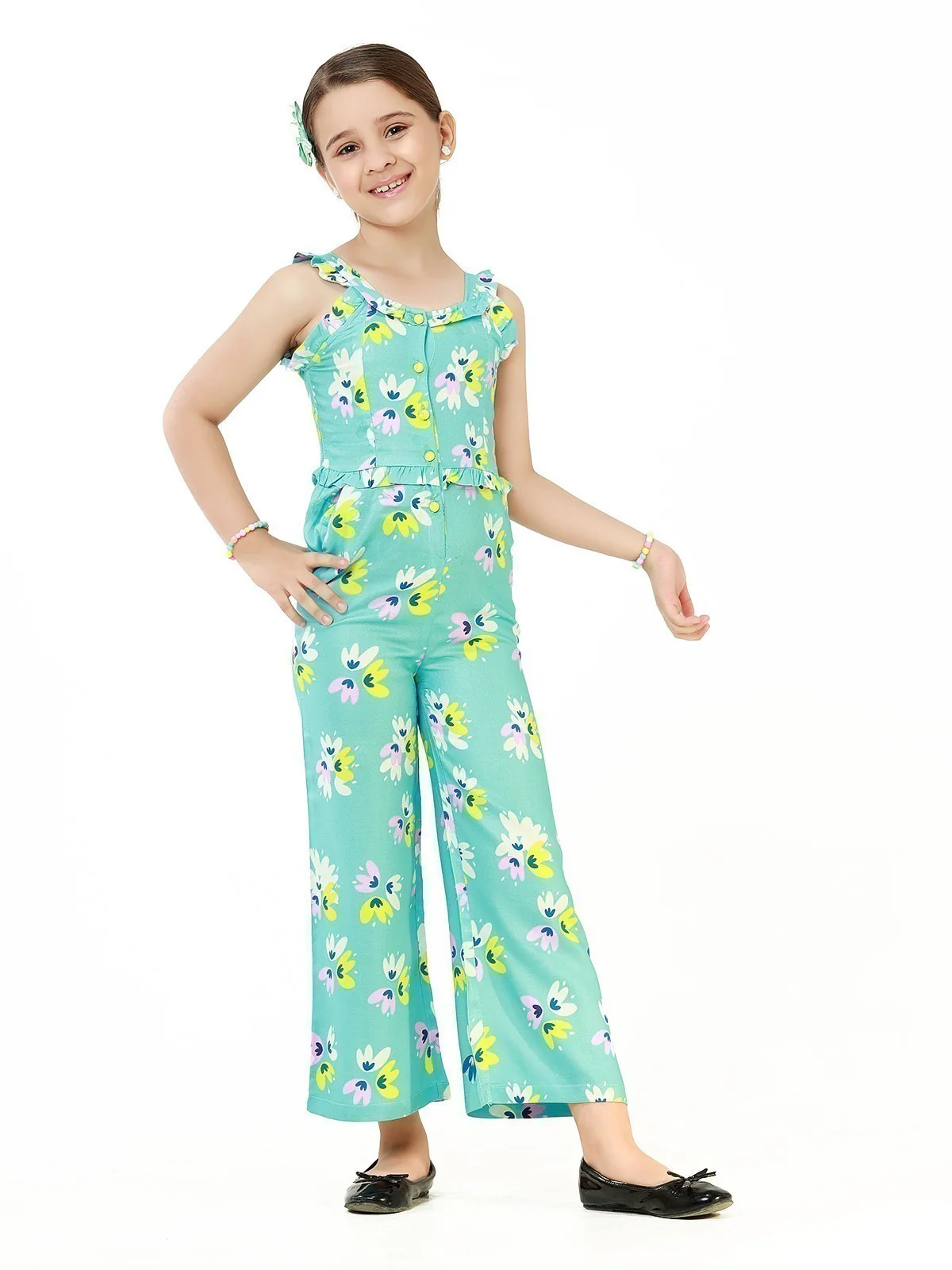 Girl's Sky Blue Jumpsuit - EGTJSW22-004
