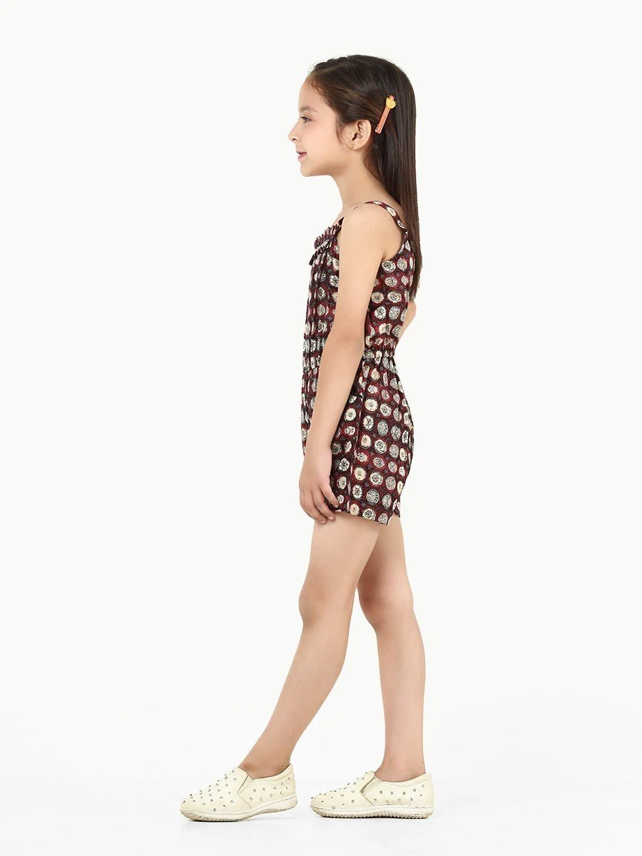 Girl's Burgundy Jumpsuit - EGTJSW22-008 - Image 4