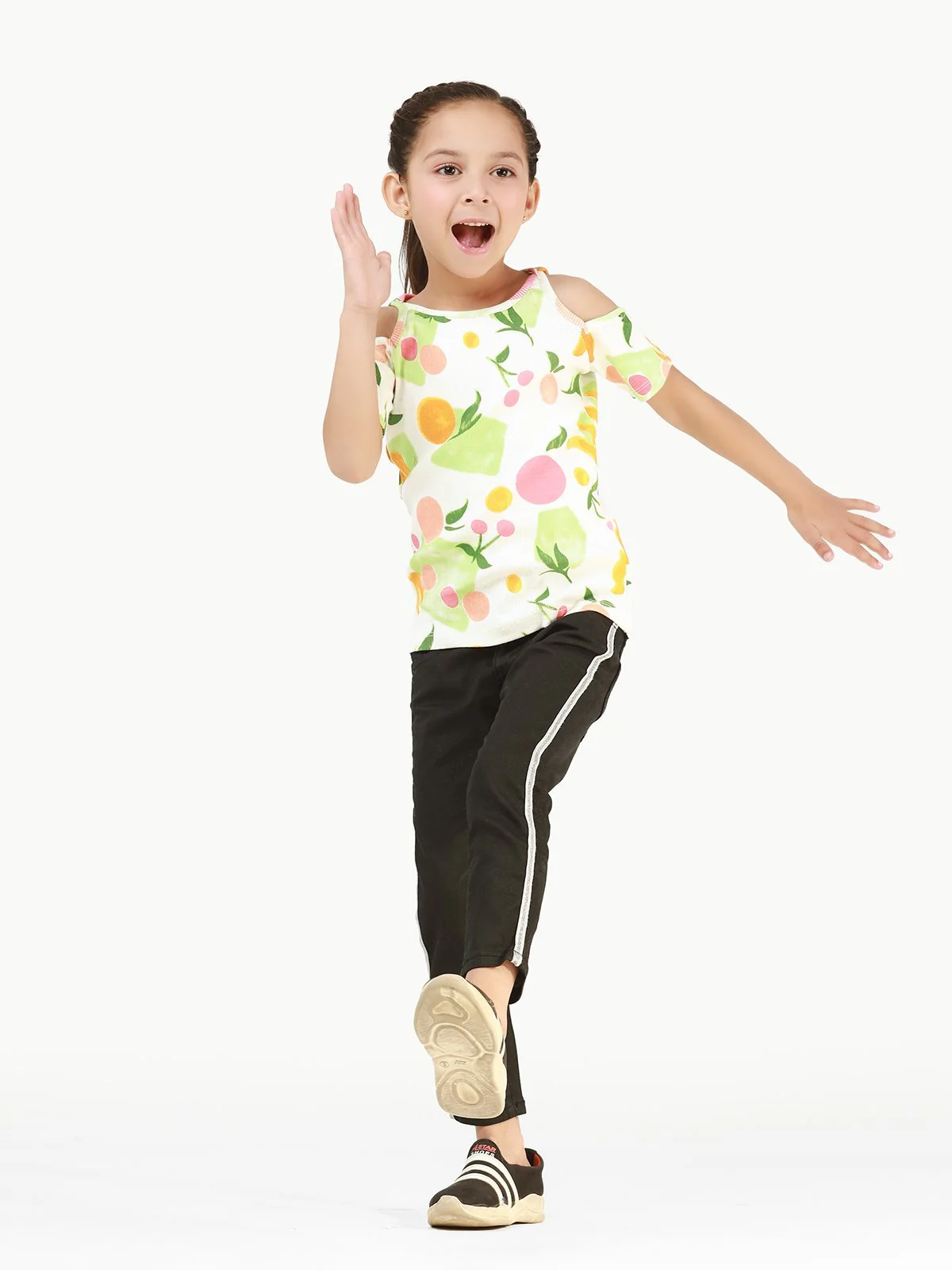 Girl's White Multi Top - EGTK20-011 - Image 2