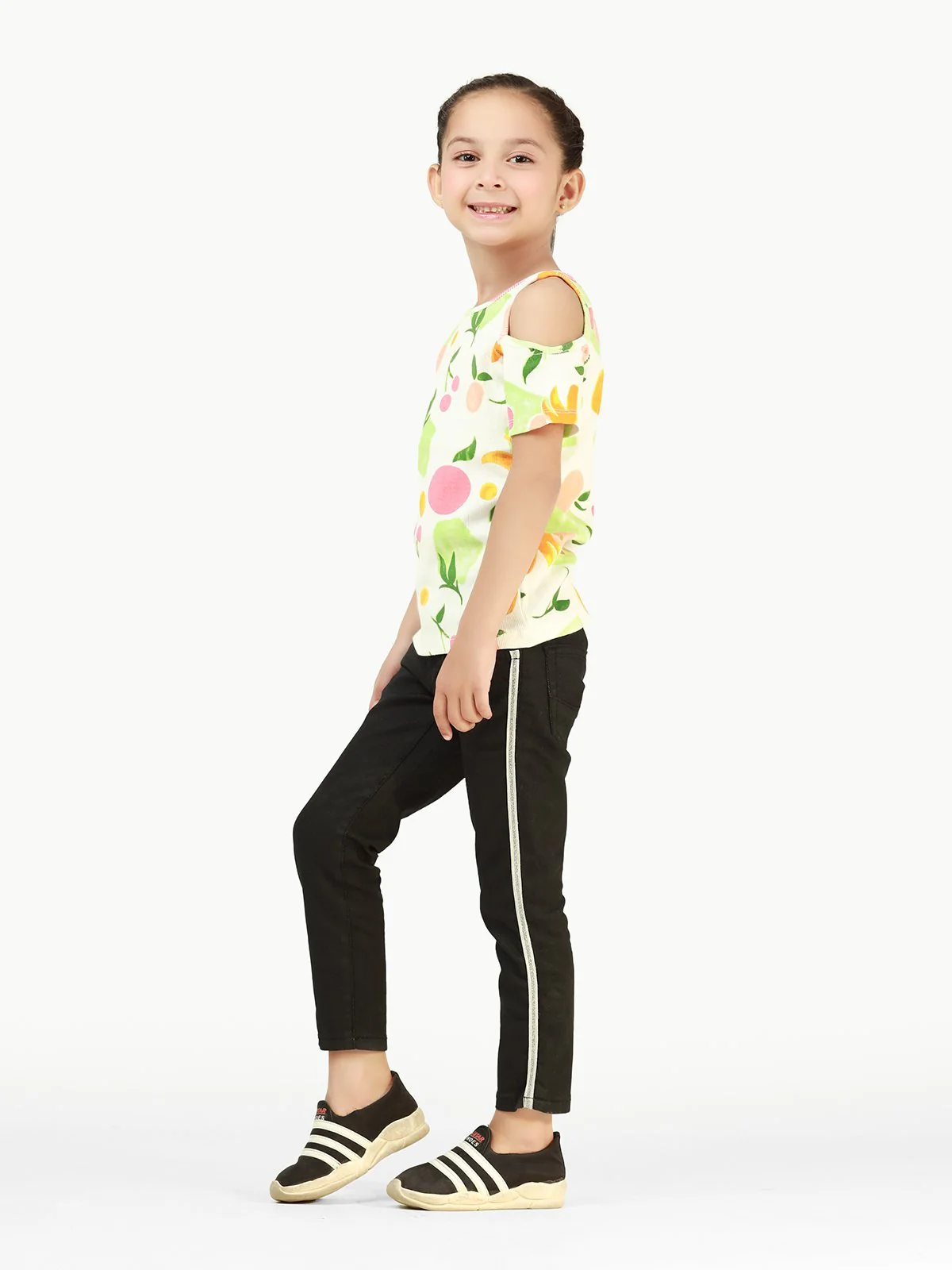 Girl's White Multi Top - EGTK20-011 - Image 3